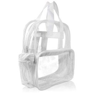 DALIX Clear Backpack Bags Smooth Plastic (White)
